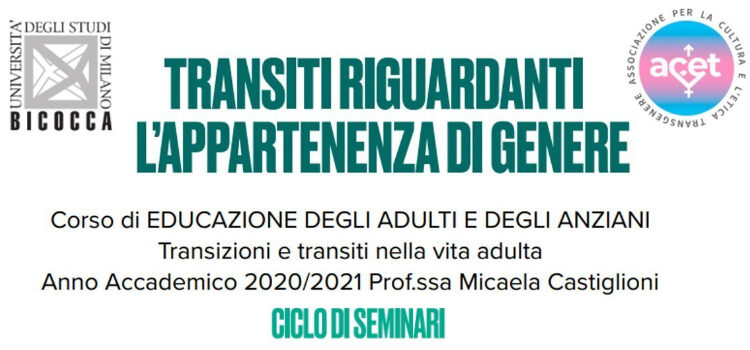 Transiti riguardanti l’appartenenza di genere Transiti riguardanti l’appartenenza di genere